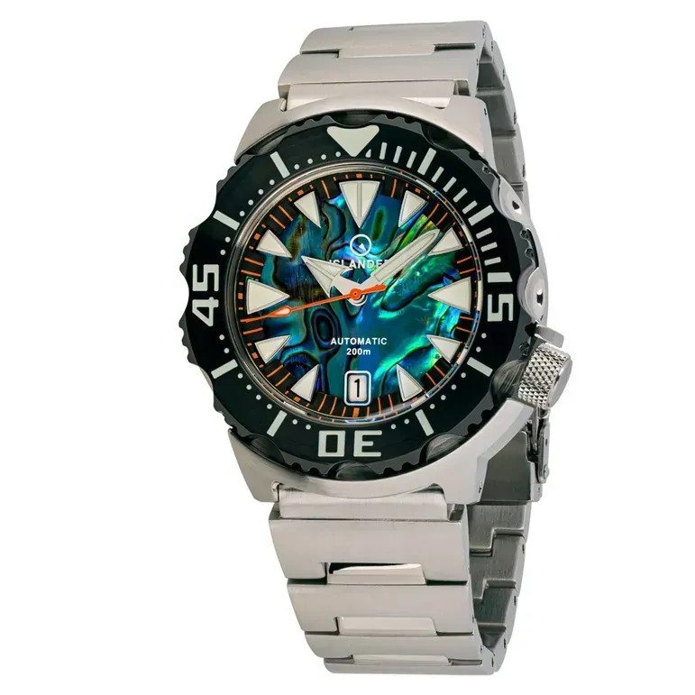 Islander Abalone Dial Automatic Dive Watch with DLC Bezel #ISL-141
