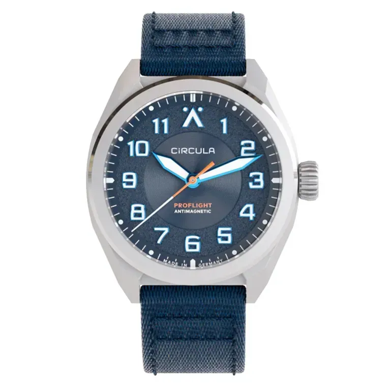 Circula ProFlight Automatic Pilot Watch with Blue Dial #PFE-SS-BB