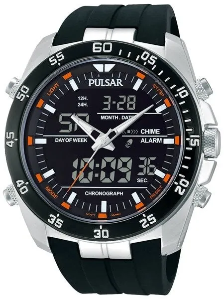 Pulsar On The Go Watch with Daily Alarm, Stopwatch, and Hourly Chime #PW6009