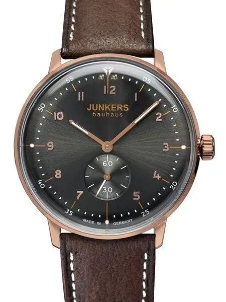 Junkers Lady Bauhaus Swiss Quartz Watch with Domed Hesalite Crystal #6037-2