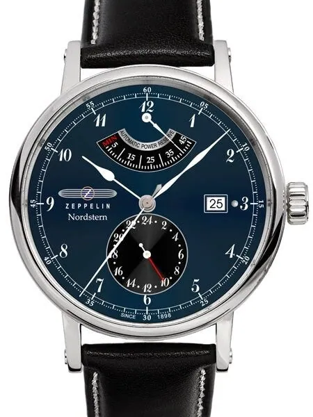 Graf Zeppelin Nordstern Automatic Watch with Power Reserve and Sapphire Crystal #7560-3
