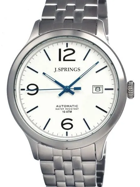 J. Springs Automatic Dress Watch with 42mm Case and White Dial #BEA015