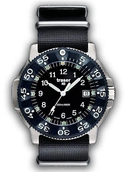 Traser Commander Military Titanium Watch with Carbon Fiber Bezel #P6506.430.32.01