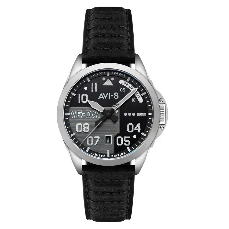 AVI-8 P-51 Mustang Patriot VE-Day 80th LE Victory Shadow Watch #AV-4082-03