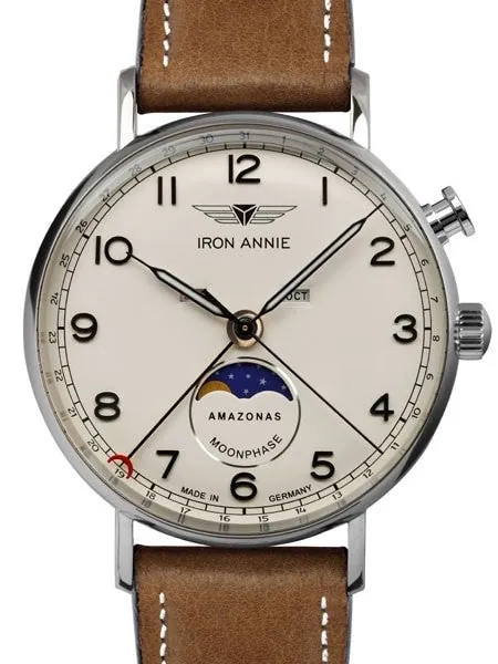 Iron Annie Amazonas Impression Calendar Watch with Moonphase #5976-5