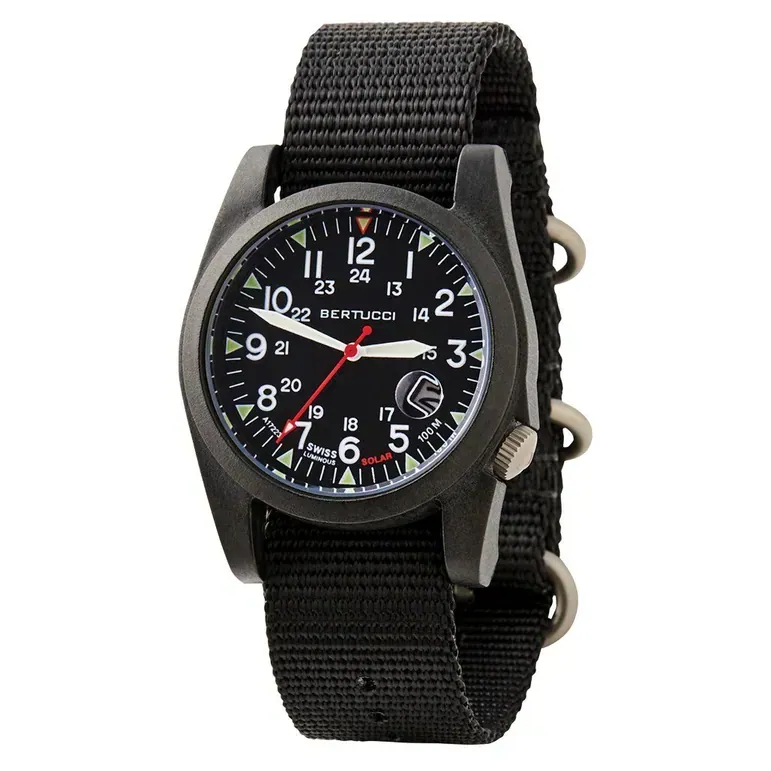 Bertucci A-3PS Solar Field Watch with Black Nylon Strap #13800