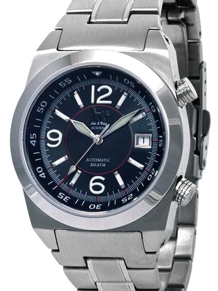 Lew and Huey 200 Meter Dual Crown Automatic Dive Watch with Strap and Bracelet #Acionna-BR