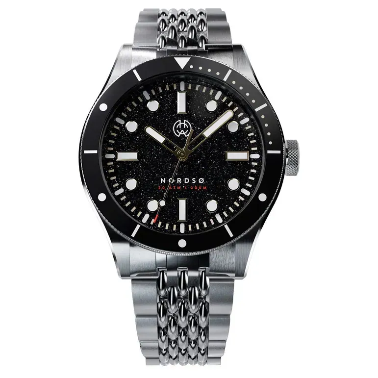 Henry Archer Nordso Aventurine Automatic Watch with Raven Dial #HAC-NOR-RAA-BOR