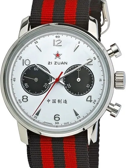Scratch and Dent - Seagull 1963 Hand Wind Mechanical Chronograph with White Dial #6488-2901W 8