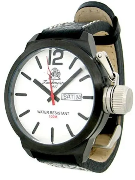 Tauchmeister T0178 XL Black Military Dive Watch with Luminous Dial