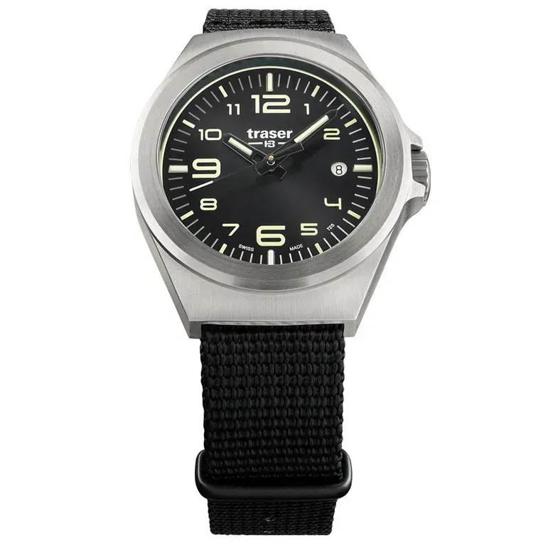 Traser P59 Essential S Black Dial Watch w/Trigalight + SuperLuminova #108637