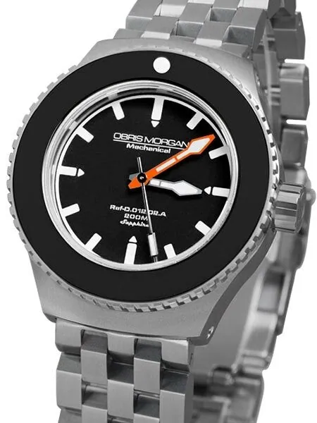 Obris Morgan Nevon Automatic Black Dial Dive Watch with Robust Bracelet #NEVON-BTBO