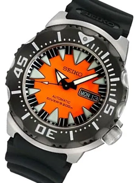 Scratch and Dent - Seiko 2nd Generation Orange Monster with new 24-Jewel Automatic Movement #SRP315K1