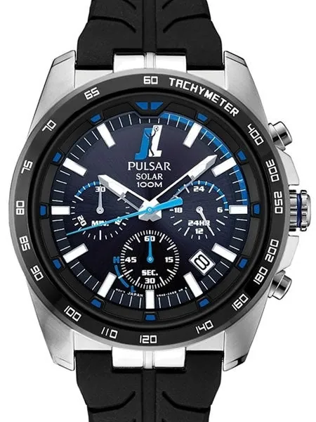 Joey Logano Special Edition Pulsar Solar Powered Chronograph Watch with 24-Hour Sub-Dial #PZ5053