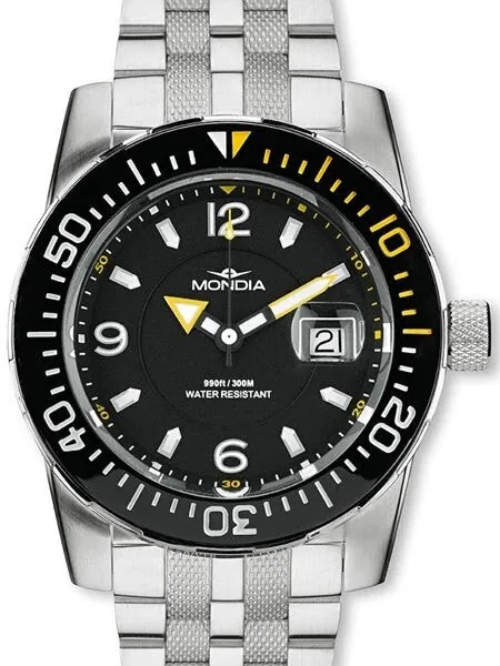 Mondia Wave Swiss Quartz 300 Meter Dive Watch with a Ceramic Bezel #1-690-3