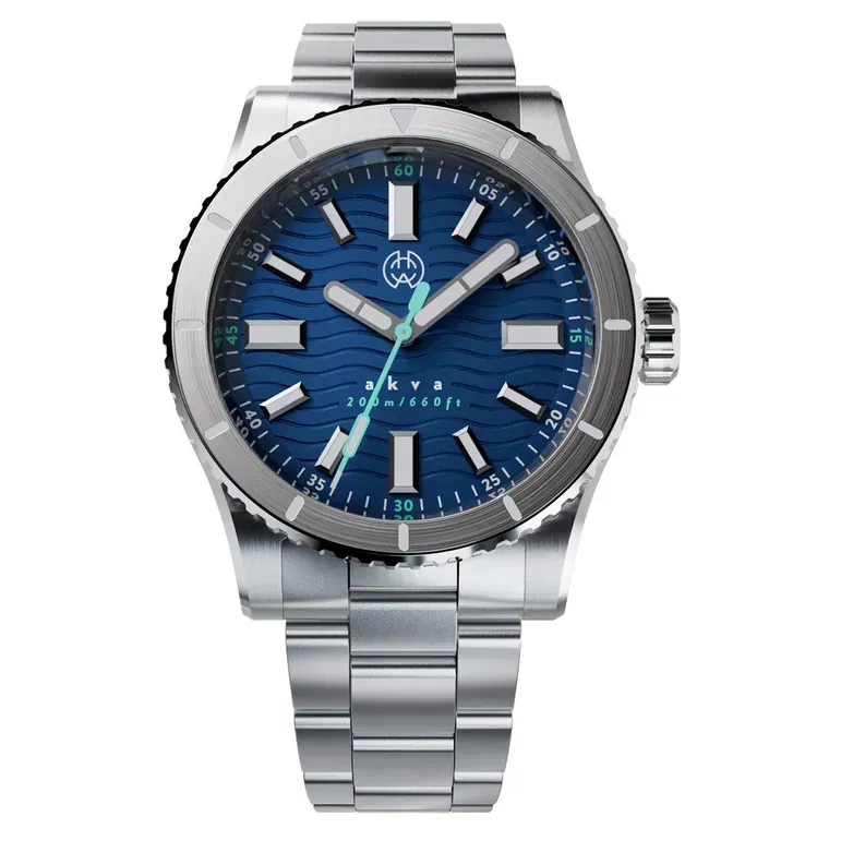Henry Archer Akva Automatic Dive Watch with Ocean Cyan Dial #HAC-AKV-OCN-3LI