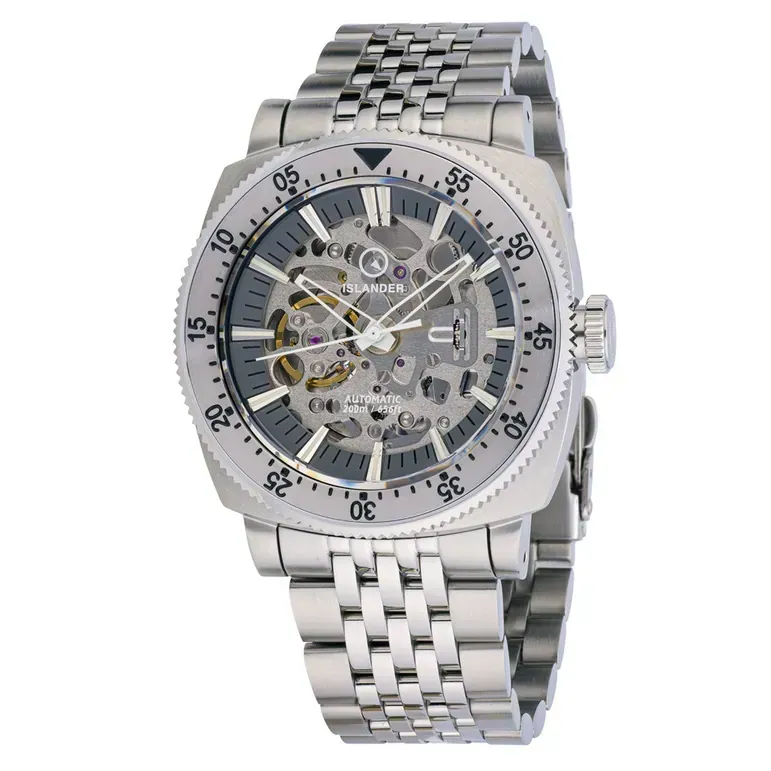 Islander Baiting Hollow Steel Skeleton Dive Watch #ISL-166