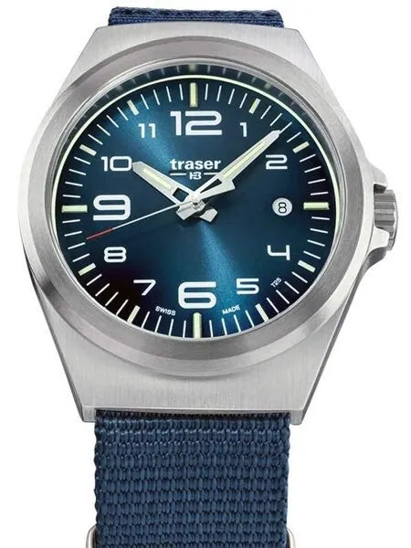 Traser P59 Essential M Blue Dial Watch w/Trigalight + SuperLuminova #108216