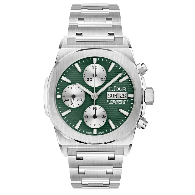 Le Jour Rally Monte-Carlo Automatic Chronograph with Dark Green Dial #LJ-RMC-004