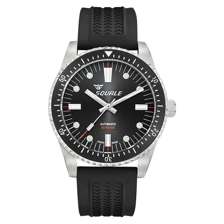 Squale Montauk 300M Swiss Automatic Diver with Black Sea Dial #MTK-21
