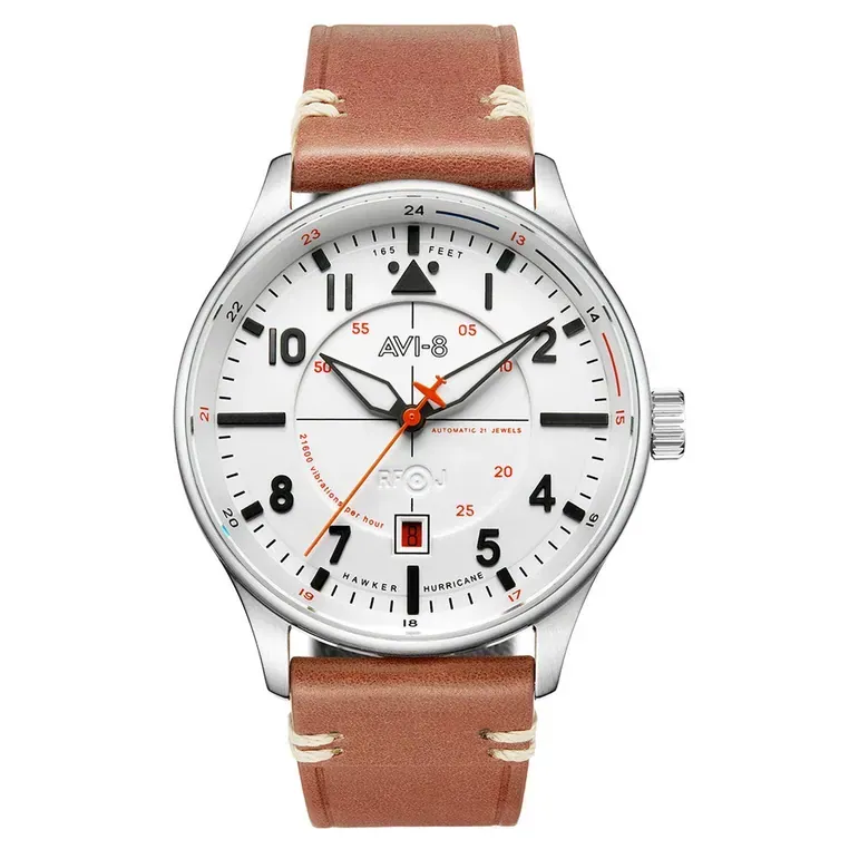 AVI-8 Hawker Hurricane Kent Automatic Newton with White Dial #AV-4094-01