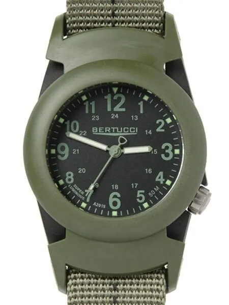 Bertucci DX3?« PRO-GUARD?äó Resin Watch, Dash-Striped Nylon Strap, Black Dial - 11047