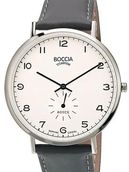 Boccia Mens Thin Quartz Watch with 42mm Titanium Case and a Sapphire Crystal #3592-01