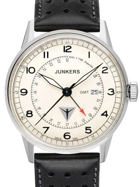 Junkers G38 Series, 42mm Quartz GMT Dual Time Watch #6946-5