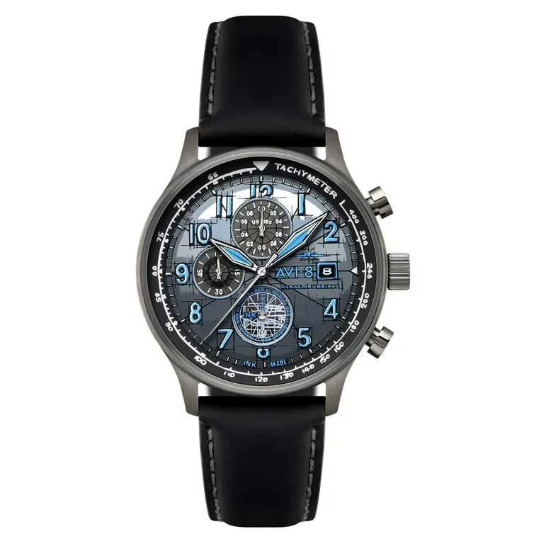 AVI-8  Hawker Hurricane Inkdial Chronograph Limited Edition #AV-4123-01
