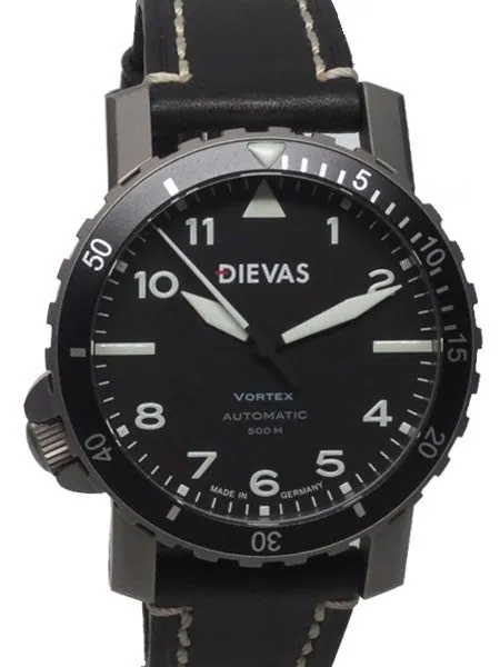 DIEVAS German Made Vortex Tactical Watch with Swiss ETA, Hirsch Liberty Strap