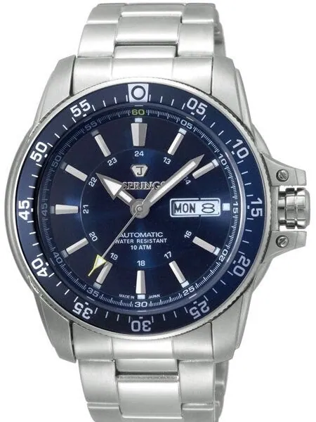J. Springs Automatic 21-Jewel Sport Watch with Day and Date, Blue Dial #BEB061