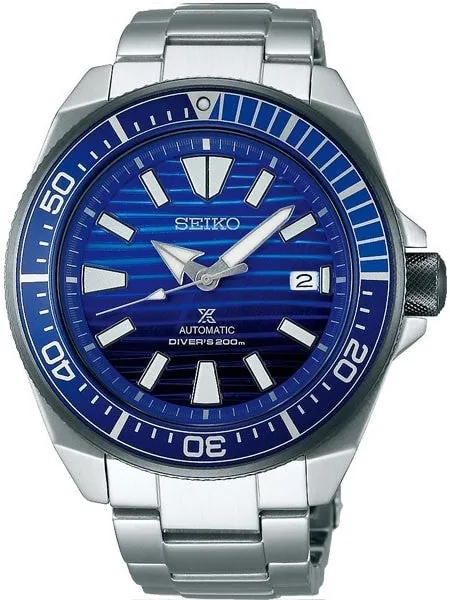Customized Seiko Samurai "Save the Ocean" Automatic Dive Watch #SRPC93