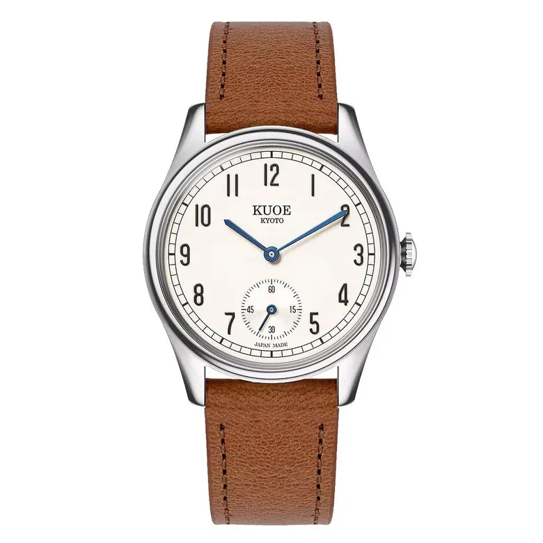 KUOE Old Smith 90-001 Quartz 35mm Dress Watch #OS90001-ABL-IT-BR-SA