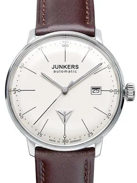 Junkers Bauhaus Swiss Automatic Watch with Domed Hesalite Crystal #6050-5