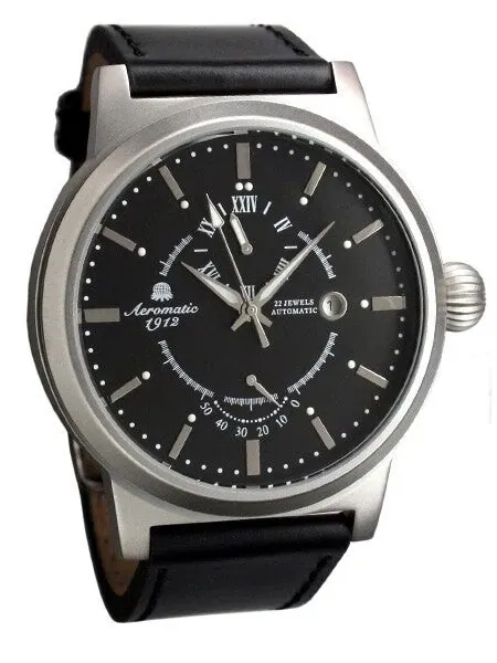Aeromatic 1912 Classic Automatic Military Watch with Power Reserve Meter #A1360