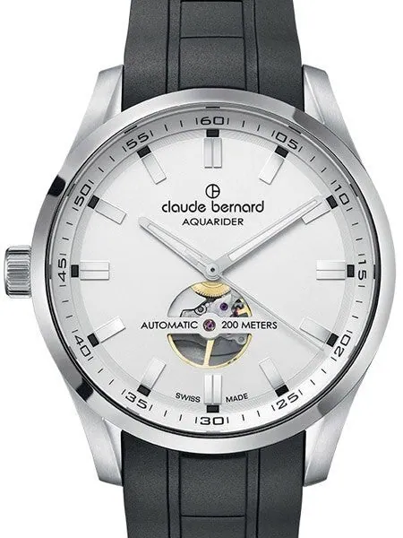 Claude Bernard Swiss Made Automatic Open-Heart Aquarider Watch #85026-3CA-AIN