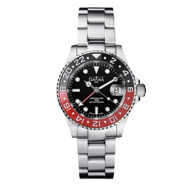 Davosa 40mm Swiss Made Ternos Ceramic GMT Automatic with Coke Bezel and Trialink Bracelet #16159090