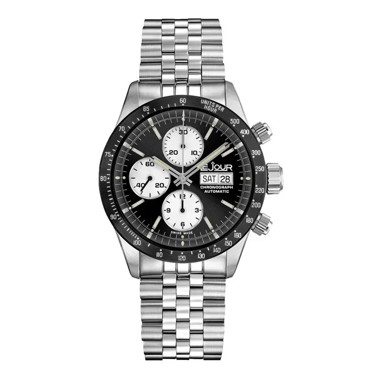 Le Jour Le Mans Swiss Automatic Chronograph with Black Dial #LJ-LM-006