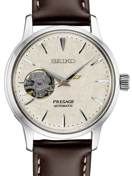 Ladies Seiko Presage Limited Edition "Star Bar" Automatic Dress Watch with Open Heart #SSA781