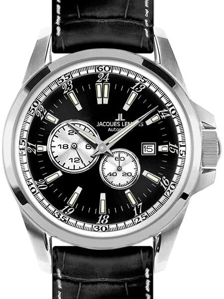 Jacques Lemans 44mm Liverpool Automatic Watch with a 24 Hour Sub-Dial #1-1774A