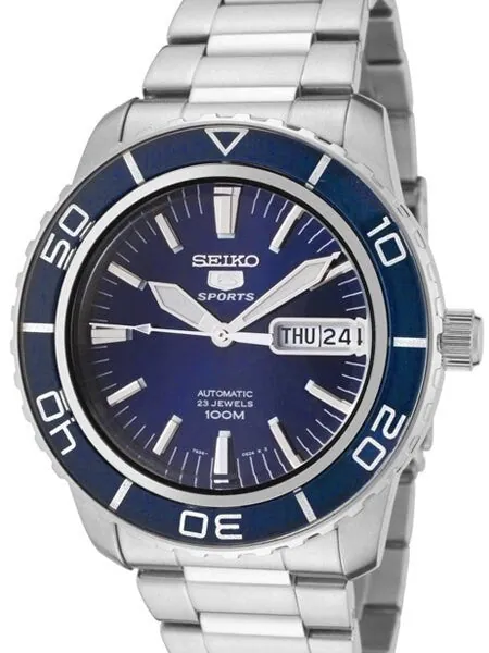 Scratch and Dent - Seiko 41mm Sports 5, 23-Jewel Automatic Watch with Day and Date Window #SNZH53K1