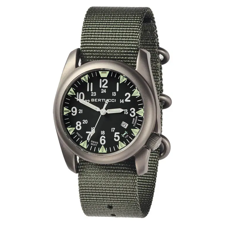 Bertucci A-4T Super Yankee Titanium Watch with Swiss Micro Tube Illumination #13481