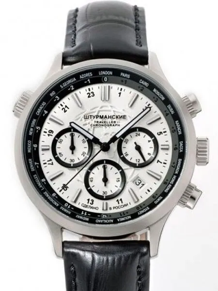 Sturmanskie Traveler Quartz Chronograph Watch with 24-hour Sub-Dial #3385878