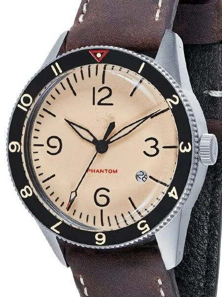 Lew and Huey Phantom Automatic Pilot Watch with Fully Luminous Dial and Date #WW-P2-DS