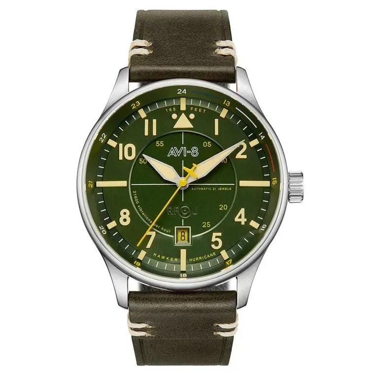 AVI-8 Hawker Hurricane Kent Automatic Hampshire with Green Dial #AV-4094-03
