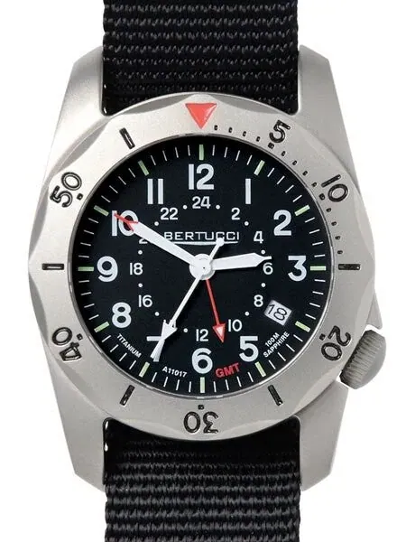 Bertucci A-2TR Vintage GMT Titanium, Swiss Quartz Watch #12117