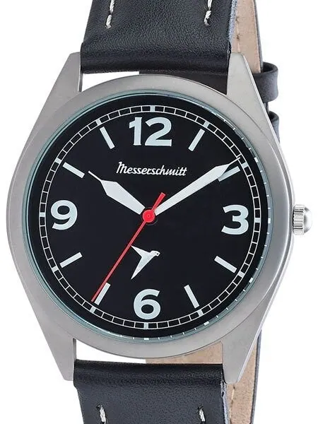 Aristo-Messerschmitt Quartz Aviator Style Watch with 43mm Sandblasted Case #ME-43L
