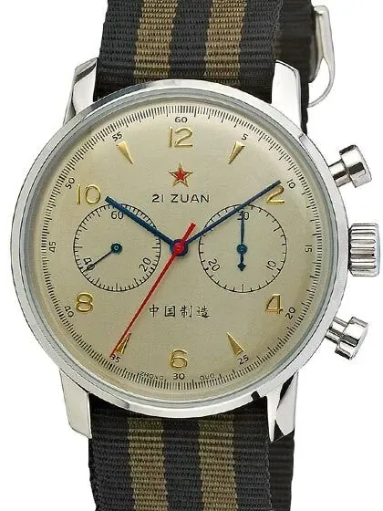 Scratch and Dent 2 - Seagull 1963 Hand Wind Mechanical Chronograph with White Dial #6488-2901C