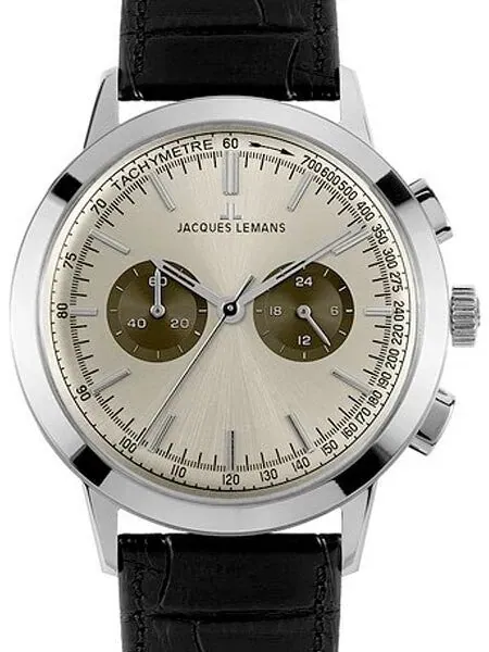 Jacques Lemans Nostalgie 44MM Chronograph with 24-hour Sub-Dial #N-204B