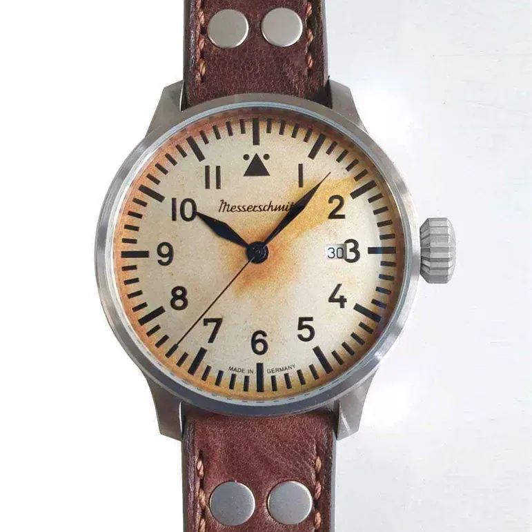 Messerschmitt Automatic Fliegeruhr Watch with Aged Patina Type-A Dial #ME-7H130A